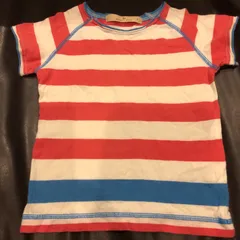global work♡ボーダー ピンクTシャツS90-100のサムネイル