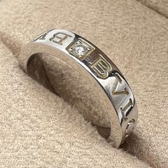 BVLGARI　ブルガリ　ダブルロゴ　1P　ダイヤ　リング　750　12.5号　6.71g 250204-1