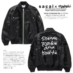 【訳あり商品】sacai×MADSAKI MA-1 サイズ4 sacai MADSAKI ブラック MA-1ジャケット - メルカリ