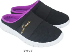 ボディワイルド BODY WILD ボディーワイルド レディース サンダル サボサンダル バブーシュ クロッグサンダル 軽量 軽い スポーツ 春 夏 母の日 tablh5540 ブラック M（23.5～24.0cm）