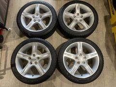【2506009】スタッドレス トヨタ アルテッツァ 純正 ホイール 17インチ 7J +50 PCD114.3 5H + KENDA ICETEC NEO KR36 215/45R17 2023年 7mm 7.5mm