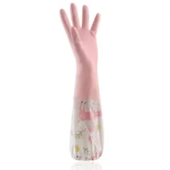 ☆ Aタイプ×ピンク ☆ Sサイズ ☆ ゴム手袋 ロング ykpvcgl ゴム手袋 ロング 作業用 ロンググローブ ロングスリーブ 丈が長い 食器洗い 掃除 やわらか インナー クリーニング そうじ トイレ 風呂 浴室 キッチン かわいい おしゃれのサムネイル