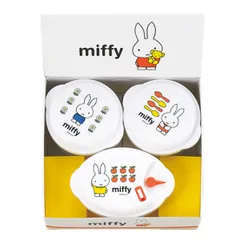 保存容器 MIFFY ミッフィー 電子レンジ容器 丸型 小判型 3個セット （ プラスチック 電子レンジ対応 冷凍 miffy 日本製 270ml 310ml 電子レンジ調理器 保存 容器 プラスチック容器 食品保存 積み重ね 作り置き ギフト プレゼント ）