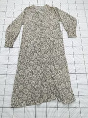 ◇ ⊂ アーバンリサーチ 花柄 長袖 ロング丈 ワンピース サイズS ベージュ系 レディース E  【1508250000942】