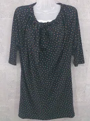 ◇ allureville アルアバイル 総柄 七分袖 膝丈 ワンピース サイズ2 ネイビー ブラウン レディース 【中古】 【1002800932085】のサムネイル