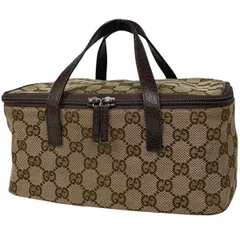 GUCCI - タグ付 未使用品 グッチ バニティバッグ GGキャンバス
