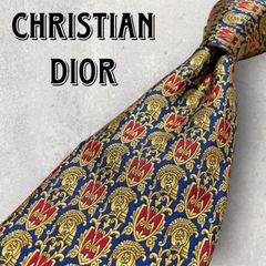Christian Dior ディオール アート柄 ナイト 騎士 ネクタイ ゴールド