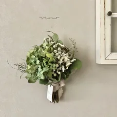 to early summer アジサイとネイティブフラワーブーケ　スワッグ　26cm