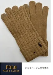 POLO RalphLaurenポロラルフロ－レン クラシック ケーブル グローブ スマホ対応