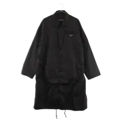 PRADA (プラダ) ロゴプレートナイロンロングコート ブラック SGN886 S182のサムネイル