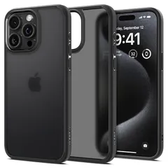 【17年社歴の技術力】Spigen iPhone 15 Pro ケース クリア バンパー 耐衝撃 黄変なし 半透明 さらさら 米軍MIL規格取得 指紋防止 ストラップホール 透明 TPU 2重構造 レンズ保護 擦り傷防止 ワイヤレス充電対応 ウルトラ・ハイ