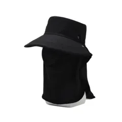 [3MDGHD] 帽子 サンバイザー フェイスカバー レディース つば広 紫外線 日焼け UV 対策 防止 日除け 軽量 人気 便利 uv カット ぼうし ハット はっと バイザー サンシェード メッシュ 焼けない フェイ [ブラック] [Free Size]