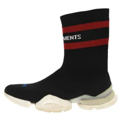 VETEMENTS (ヴェトモン) 18SS×Reebok CREW SOCK RUNNER リーボック ソックススニーカー ブラック CN3307 US10/28cmのサムネイル