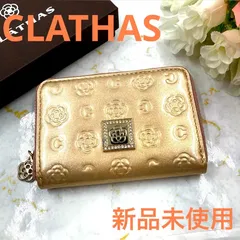 新品未使用❣️6380円で販売中❣️ CLATHAS クレイサス パテントレザー ラメ ラインストーン コインケース コインパース 小銭入れ ゴールドのサムネイル