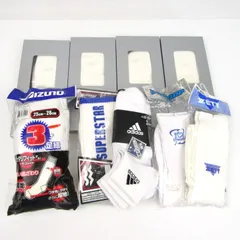 アディダス/ミズノ他 靴下 7点セット 未使用 野球 ソックス スポーツウエア まとめて 大量 外装ダメージ有 メンズ