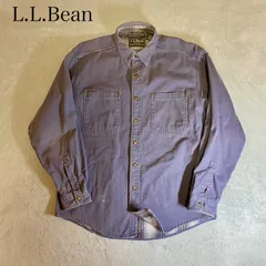 【L.L.Bean】ダック生地　ワークジャケット　ハンティングジャケット　裏地オンブレチェック　パープルグレー　シャツジャケット　カナダ製　Mサイズ　エルエルビーン