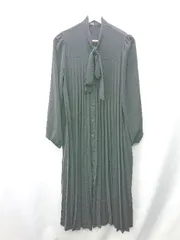 ◇ ⊇ ZARA ザラ プリーツ加工有 長袖 マキシ ワンピース サイズM ブラック レディース E  【1409240002697】