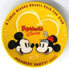 【中古】皿・茶碗(キャラクター) ミッキー＆ミニー スーベニアプレート 「ファンダフルディズニー・メンバーズパーティー2009」 東京ディズニーリゾート限定