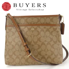 【中古】 コーチ ショルダーバッグ F29210 シグネチャー PVC レザー ブラウン モカ ゴールド金具 斜め掛け カジュアル レディース 女性 COACH