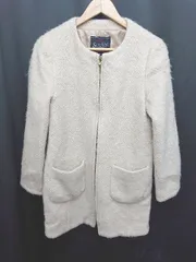 ◇ Simplicite シンプリシテェ ウール混 ノーカラー 長袖 ジャケット サイズ40 ピーチ レディース P  【1405090008889】のサムネイル