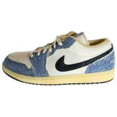 NIKE (ナイキ) AIR JORDAN 1 LOW SE WORLD MAKE JAPAN エアジョーダン1 ワールドメイクジャパン ローカットスニーカー アイボリー/インディゴ US12/30cm FN7670-493