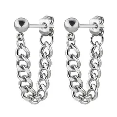 【普通郵便発送】 【在庫限り】玉チェーン ピアス チェーン シルバー パンクロック V系 ゴシック ゴスロリ