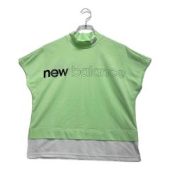 中古 レディース ニューバランスゴルフ New Balance golf 半袖シャツ 1(M) ミント 黄緑 モックネック