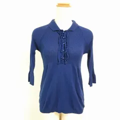 #anc  ソニアリキエル SONIARYKIEL カットソー 40 青 リブ 五分袖 レディース [738101]のサムネイル