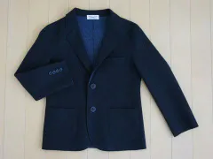 ★5 新品 未使用 銀座サエグサ sayegusa アウトレット 子供服 男の子 9歳 約 130cm 長袖 ジャケット 紺 フォーマル 受験 面接 卒園式 入学式 秋 冬 アウター 冬服 ボーイズ 男児 キッズ 【中古】 ユーズド リサイクル