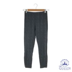 ☆美品☆ UNIQLO ユニクロ パンツ ウエストゴム レース スリム ロング丈 大きいサイズ レディース ブラック L 901-10791 送料無料 古着