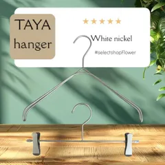 タヤハンガー　TAYA なで肩ハンガー　上下セット　タヤ ホワイトニッケル　ボトムス　スカート　レディース　プロ仕様　滑り止め　上下セット　お買い得