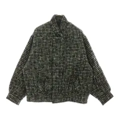 SOPH. (ソフネット) MOULIN WOOL FLY FRONT SHORT JACKET SOPH-232012 ツイードジャケット ショートブルゾン ブラック/ホワイトのサムネイル