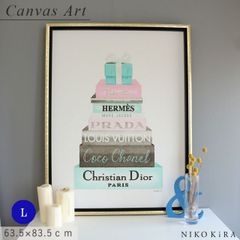 アートパネル アートポスター ブランド シャネル CHANEL モダン 玄関 トイレ キャンバス アート モノクロ アート 高級 アート ティールブックスタック L フレーム付き ブランド かわいい 開運 運気が上がる絵