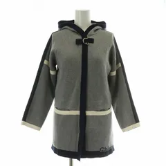 Chloe クロエ フード ニットカーディガン ロング丈 ロゴ ストレッチ Chloe クロエ フード ニットカーディガン ロング丈 ロゴ