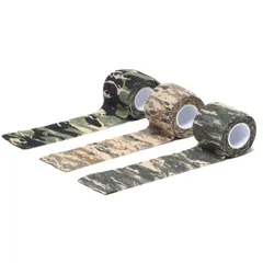 多機能迷彩テープ   弾性粘着包帯  伸縮可能な不織布マスキングテープ  接着剤残らずアウトドア偽装サイクリングステッカー  学生書き耐摩耗性指包帯  3個セット