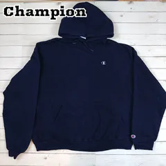 Champion/チャンピオン ロゴ スウェットパーカー フーディ ネイビー XL
