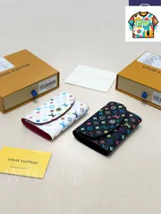 【今日特価】Louis Vuitton ルイ・ヴィトン ショート財布 優雅な帆布と内側頭層牛皮を使用、柔らかく内部設計精巧-WTO輸入2