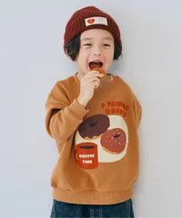 イロチ買いしたいバリエーショングラフィック裏起毛トレーナー　p.premier P511015　キャメル