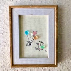 3点モリゾウ様♡ シーグラスアート シーグラスアート💎 リクエストがあったデザインです🎵 柔らかい