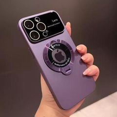 iPhone15 ケース magsafe iPhone14 13 Pro Max Plus カバー マグセーフ 耐衝撃 おしゃれ 韓国 カメラ保護 スタンド 362 パープル(紫)