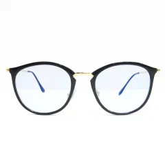 レイバン RAY BAN サングラス メガネフレーム コンビフレーム ウェリントン 度入り RB7140 ブラック ゴールドカラー 51□20 150