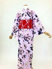 【新品】浴衣・帯セット(フリーサイズ) 113-0013