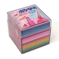 【新着商品】20色 7.5cm角 1000枚入 プラケース付き 千羽鶴用 002004 折り紙 トーヨー