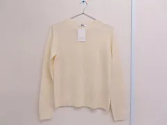 未使用タグ付き UNIQLO ユニクロ レディース カシミヤクルーネックセーター 251-469479 オフホワイト系 Sサイズ