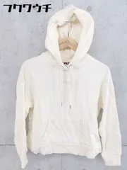 ◇ FILA フィラ ロゴ 刺繍 裏起毛 長袖 プルオーバー パーカー サイズF アイボリー レディース 【1102050011544】