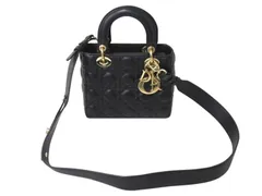 Christian Dior クリスチャンディオール Lady Dior レディディオール スモール 2WAYバッグ カナージュ 美品 中古 4b002594