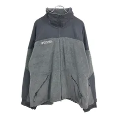 00年代 Columbia コロンビア TITANIUM フリースジャケット アウトドア グレー(メンズ XL)中古 古着 V4800