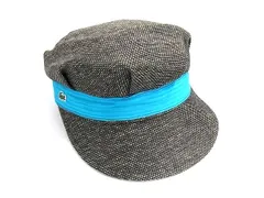 LACOSTE ラコステ 和紙100％ キャップ 帽子 表記サイズ 57.5cm メンズ レディース グレー系×ブルー系 DK0698のサムネイル