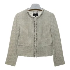 23区　ノーカラーツイード　ジャケット 9号 GIOLICA ノーカラー ツイード ジャケット（ノーカラージャケット）｜23