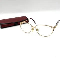 メガネフレーム　Yves Saint Laurent イヴ・サンローラン　YSL メガネ　めがね　眼鏡　オーバル　ゴールド　ヴィンテージ　度入り